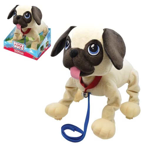 Peppy Pup - Peluche Carlino Camina Contigo (Giochi Preziosi PEP04000)