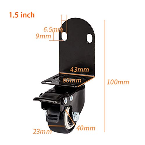 Rotelle di Mobili Tipo L. Staffa Ad Angolo Retto