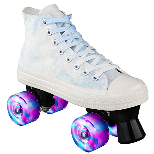 Super Big Clearance! Outdoor Rollers Skates Light up Wheels high Tops