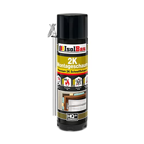 Isolbau 2K Montageschaum B2 Zargenschaum - Premium PU-Schnellschaum für Türen, Fenster, Dämmung & Montage - 1 x 400 ml