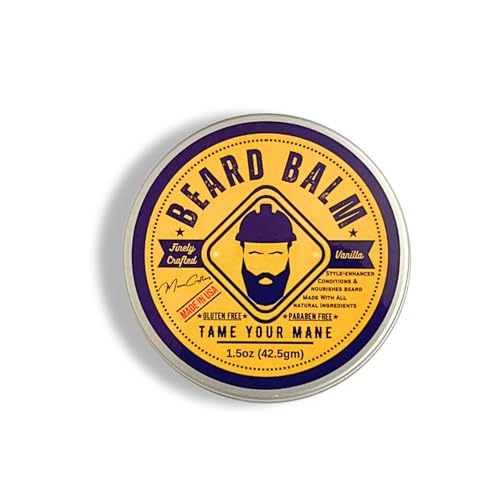 MANE CRAFTERS Men's Beard Balm - Vanilla 1.5oz - Tame Your Mane