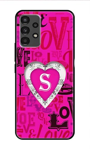 Image of Metal TPU Printed Back Cover for Samsung Galaxy A13 4G (Alphabet S -J1) 360 Degree Protection | Camera Protection -25092024(AR)