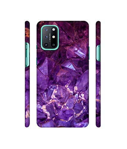 Image of Amazon Brand - Solimo Designer Purpal Stone 3D Printed Hard Back Case Mobile Cover for OnePlus 8T