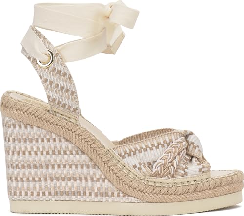 Image of Vince Camuto Bealie Woven Lace Up Wedge Sandals