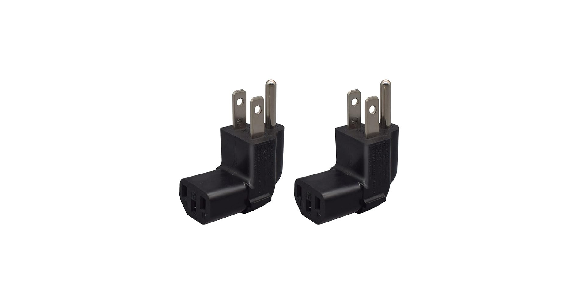 Amazon.com: Strhowill (2pack) 90 Degree NEMA 5-15P to IEC320