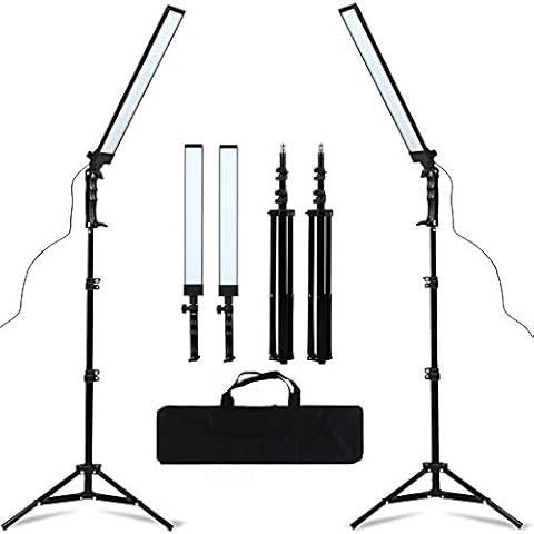 GSKAIWEN 180 LED Light Photography Studio LED Lighting Kit Adjustable Light with Light Stand Tripod Photographic Video Fill Light Cover