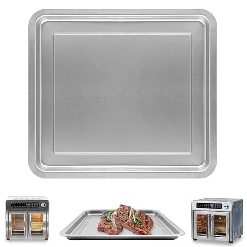 GCQ Air Fryer Tray for Emeril Lagasse 26 QT Extra Large Air Fryer, 12.5''×11.3'' Stainless Steel Air Fryer Accessories Grill Pan Grill Plate Crisper Plate Replacement Parts Rack