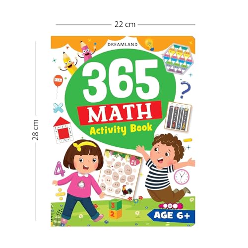 365 Maths Activity Book for Kids Ages 5-10 | Fun Math Workbook with Addition, Subtraction, Multiplication & Division | Interactive Activities to Build Confidence & Core Skills