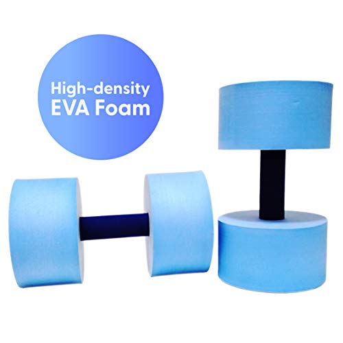 Sunlite Sports High-Density EVA-Foam Dumbbell Set - Soft Padded - Water Aerobics, Aqua