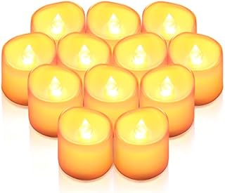 Criacr LED Candles Tea Lights, 12 Pack Flameless Flickering LED Tea Lights, Warm White Realistic Battery Operated Candle Lights, for Wedding, Birthday, Festivals, Halloween, Christmas Decoration