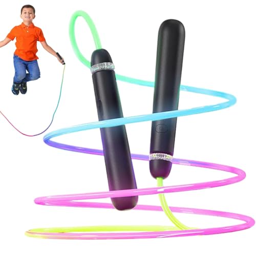 Cuerda de saltar luminosa colorida | Cuerda de saltar LED intermitente para ejercicio | Juguete luminoso deportivo iluminado para niños y adultos