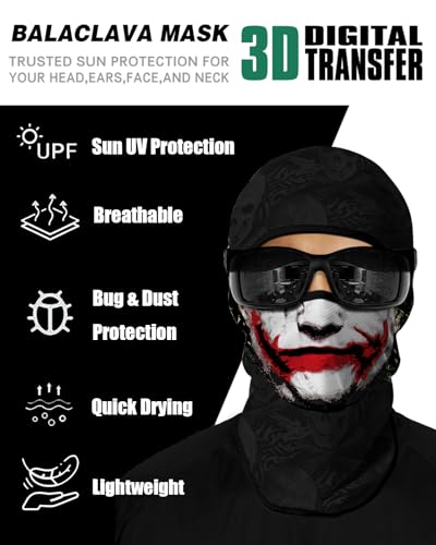 Image of M-YOUNG 4PCS Balaclava Full Face Mask Ski Mask UV Protection Cover Motorcycle Full Face Mask for Men Women