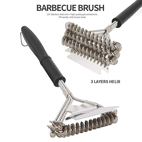 Lybunair Metal Barbecue Grill Cleaning Brush and Scrape, Stainless Steel Cleaning Brush Accessories for BBQ Grill Cleaning - Image 4