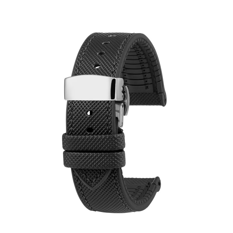 Bracelet caoutchouc fluoré Blancpain Fifty Fathoms pour plongée et quotidien