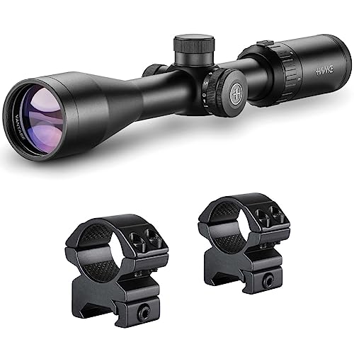HAWKE Vantage IR 3-9x40 IR 1 in Rimfire 22 High Velocity Riflescope with Matchmount 1in 2pc Double Screw Mounts