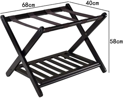 Porte-bagages assemblé avec étagère pour support de valise - 3