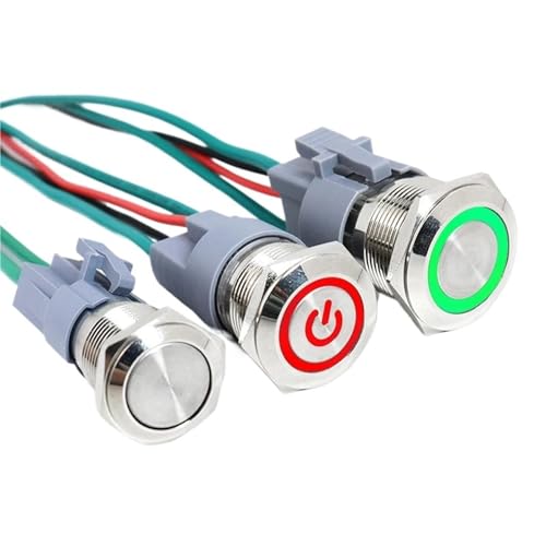 Bouton poussoir 16mm étanche pour tableau électrique et commande d'atelier 220V