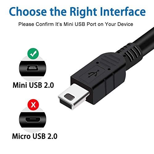 Image of NISHTECH 5 Pin Mini USB Cable (100 CM) USB 2.0 Type A to Mini B Cable Compatible with GoPro Hero 3+, PS3 Controller, MP3 Player, Digital Camera (Black)
