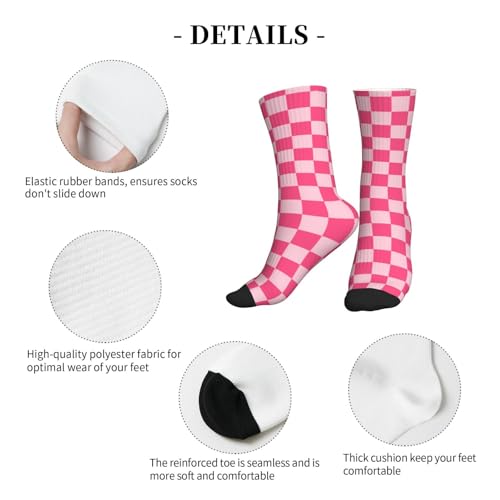 Image of Checkered Socks, Cute Socks for Women for Travel, Running, Daily