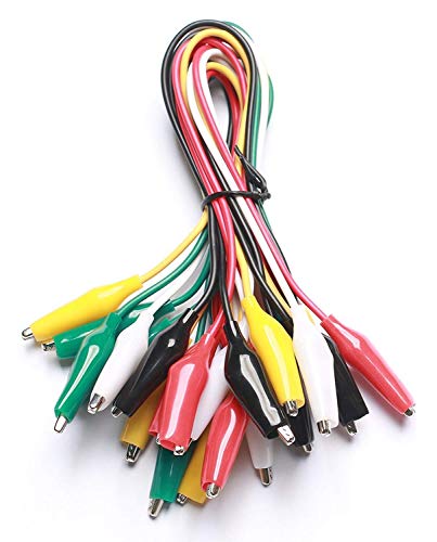 Miyako Multicolored Test Lead Set With Anti Rust Alligator Clips 10 Pieces 3 Feet (20.5" Inches) Long Ideal For Labs, Shops, Schools, Home And Industry #TOP15