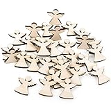 Logbuch-Verlag 30 Mini Engel - Schutzengel Natur aus Holz 4 cm Geschenk Give-Away Glücksbringer Weihnachten Neujahr Schulanfang
