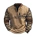 Aztec Jacket Men Quarter Zip Cowboy Country Textured Quilted Sweatshirts Oversized Crewneck Long Sleeve Half Zip Jackets Soft Streetwear Color Block Aztec Half Jacket Fashion Spring Clothes