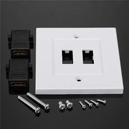 Image of Dual HDMI Multimedia Modular Wall Socket Face Plate Socket Plug Jack Cable or Adapter for Home /Office. (Dual HDMI)