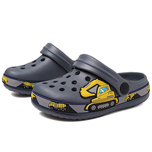 Image of Toddler Lined Clog Slippers Winter Garden Sandals Kids House Shoes Warm Slip On Sneakers Cartoon Slides for Boys and Girls Children Indoor Outdoor