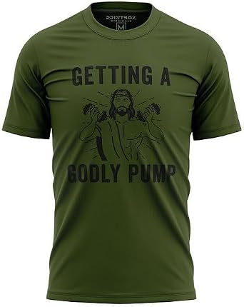 Funny Gym Shirt for Men, Getting a Godly Pump Jesus Shirts, Gym Shirts, Mens Gym Tshirt, Fitness Religious Workout
