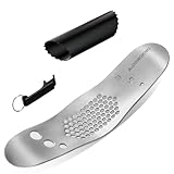 Garlic Press Rocker & Leaf Herb Stripper, Silicone Roller Peeler, Bottle Opener, Stainless Steel Garlic Crusher Chopper Squeezer Slicer Mincer