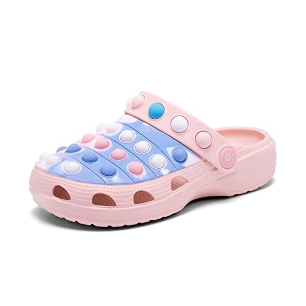 Engtoy Kids Clogs Boys Girls Garden Shoes Slip on Kids Slides Sandals Funny Lightweight Beach Slippers