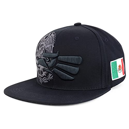 Image of Hecho En Mexico Eagle 3D Embroidered Flat Bill Snapback Cap