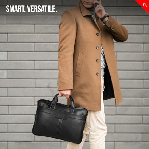 Image of FATMUG Men's Laptop Messenger Shoulder Bag - Office & Business Trips - Expandable Bottom