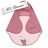 Sterntaler Baby Einschlagdecke mit Namen, Universal für Babyschale, Autositz, z.B. für Maxi-Cosi, Cybex, Kiddy, Römer, für Kinderwagen, Buggy oder Babybett Maus Mabel Rosa Mädchen