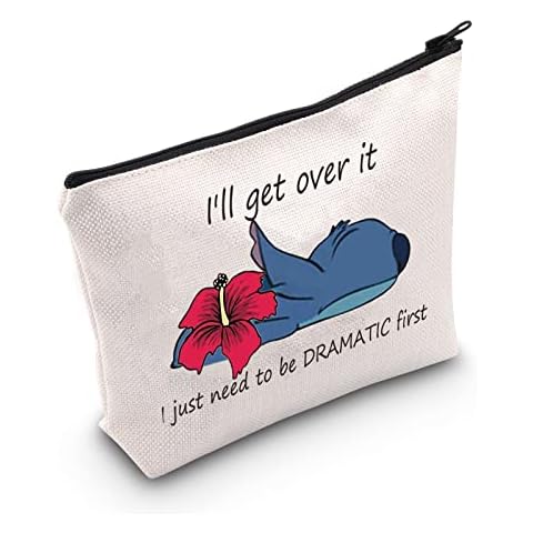 POFULL Novelty Cartoon Character Inspired I'll Get Over It I Just Need To Be Dramatic First Zipper Bag, Be Dramatic bag Cover