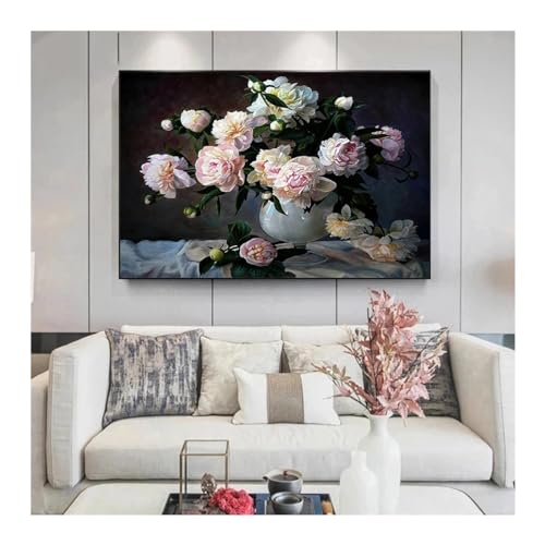 Tableau fleur abstraite 65x90 cm JGGXHM pour habiller un mur vide
