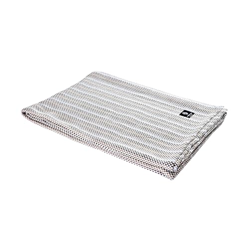 Hugger Mugger Cotton Yoga Blanket - Multi-Gray- Soft but Firm, Cofortable Support, Great Prop for Yoga
