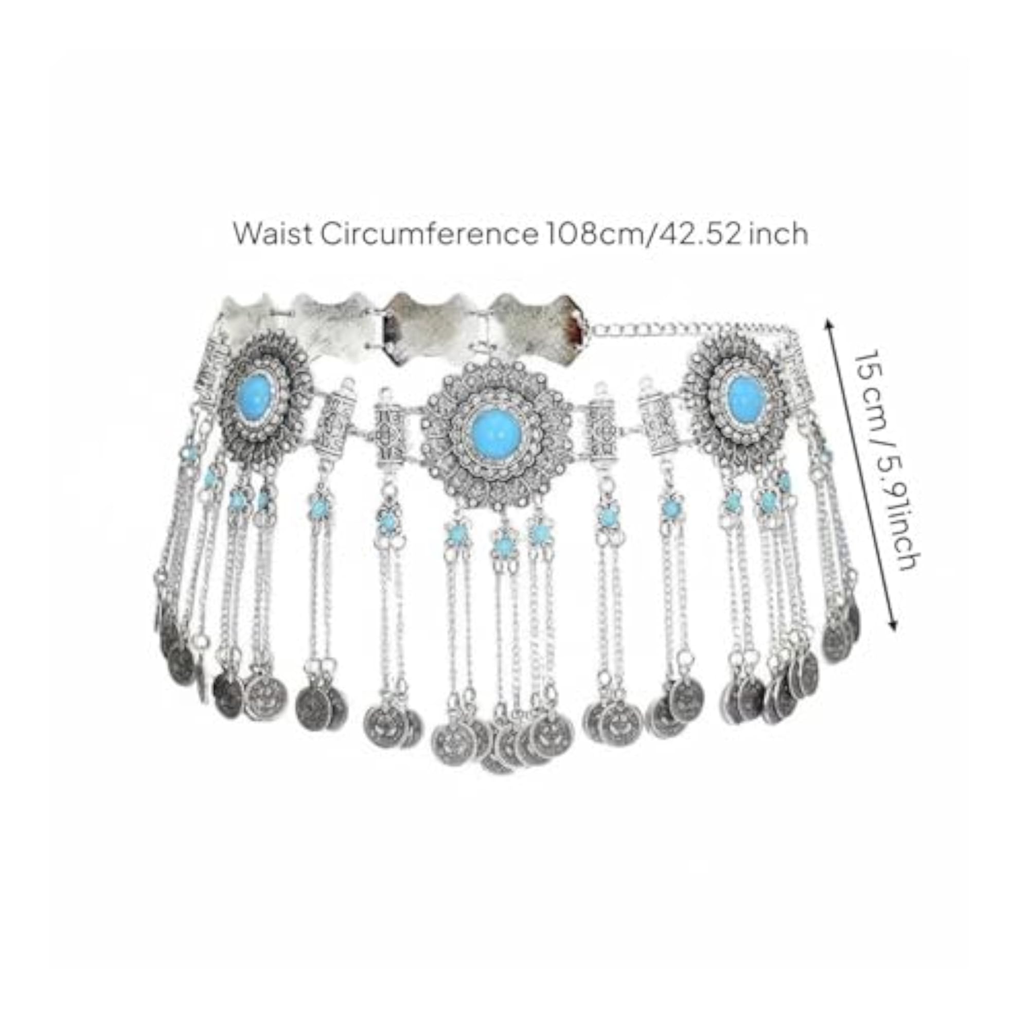 Ethnic Style Belly Dance Disc Tassel Waist Chain