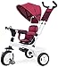 Produktbild GPWDSN Licht Kid Spaziergänger Dreirad Fahrrad-Kinder-Dreirad Fahrrad-Sicherheits-Kind-1/3/5 Jahre Alt Drehbare Sitz Junge Und Mädchen Abnehmbares Verdeck (Farbe: Rot)