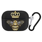 Queen Bee with Crown Airpods Case Cover for Apple AirPods Pro Cute Airpod Case for Boys Girls Silico
