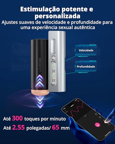Image of LOVENSE Solace Pro Automatic Male Masturbator,App Remote Control Thrusting Blowjob Machine + LOVENSE Personal Lubricant Privacy Water-Based lube Non-Sticky Lubrication for Men, Women and Couples