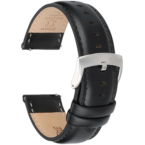 Bracelet de montre en cuir pleine fleur élégant et durable pour homme et femme
