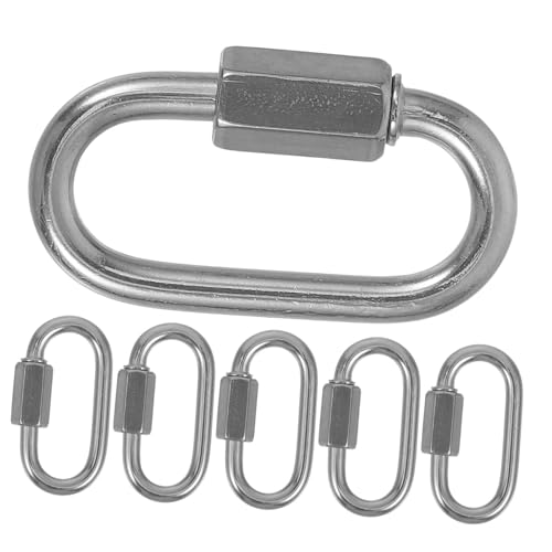 CIYODO 6pcs Stainless Steel Connection Buckle Threaded Link Connectors Chain Connector Replacement Link Connectors Link Connectors Stainless Steel Chain Links Connectors Quick Link