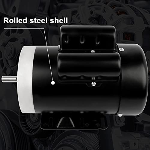 3Hp Electric Motor Compressor 3450 Rpm Electric Motor, Single Phase 56C Frame 208-230V 5/8" Shaft 60Hz Cw/Ccw Tefc #TOP4