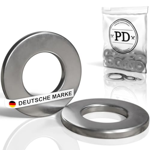 PD® Unterlegscheiben M8 (DIN 125 Form A/ISO 7089) | Hochwertige A2 V2A Edelstahl Beilagscheiben | Rostfreie Edelstahlscheiben flach mit kleinem Außendurchmesser | 10 Stück