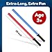 29-Inch Pool Noodles Foam Saber Toy Light Swords - Kids Bulk Party Favors - Ideal for Pools, Backyard, Summer Outdoors Play (6 Pack)