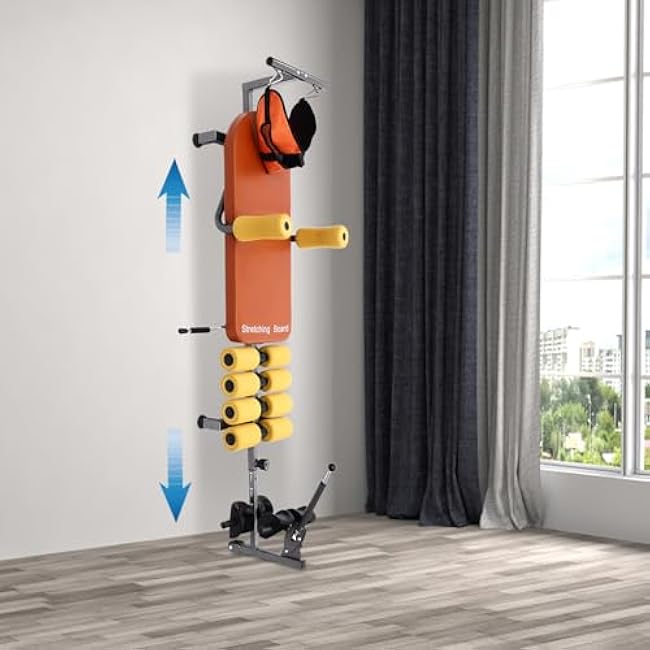 Inline Back Stretch Bench - Manual Neck and Back Decompression Stretcher - 286.6 lbs Weight Capacity - Adjustable, Portable Design for Home, Office, and Gym Tension Relief