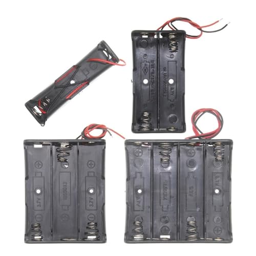 Boîtier piles 18650 noir avec fente de rangement unique pour fixation murale