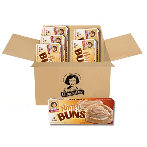 Little Debbie Honey Buns, 36 Individually Wrapped Breakfast Pastries (6 Boxes)