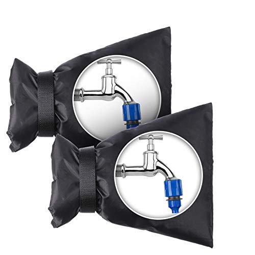 Preisvergleich Produktbild Tvird Wasserhahn Abdeckung,Wasserhahn frostschutz Thermoschutz für Garten-Wasserhahn Winterschutz für Außenwasserhahn Tap Abdeckung Winterfester Beutel Abdeckplane für Wasserhahn (Dicker, größer)